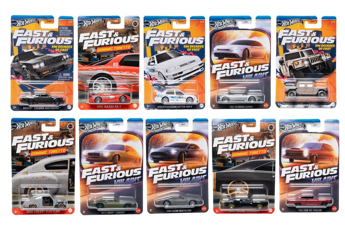 Hot Wheels Fast & Furious Themed Cars 10 Piece Assorted | Shop