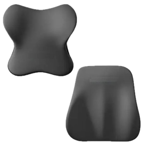 Home 2-piece Health Memory Foam Car Pillow Set with Neck &amp; Lumbar Support