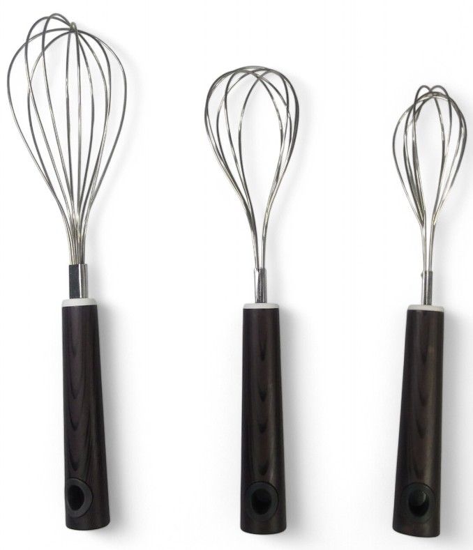 3-Piece Stainless Steel Whisk Kitchen Utensil Set
