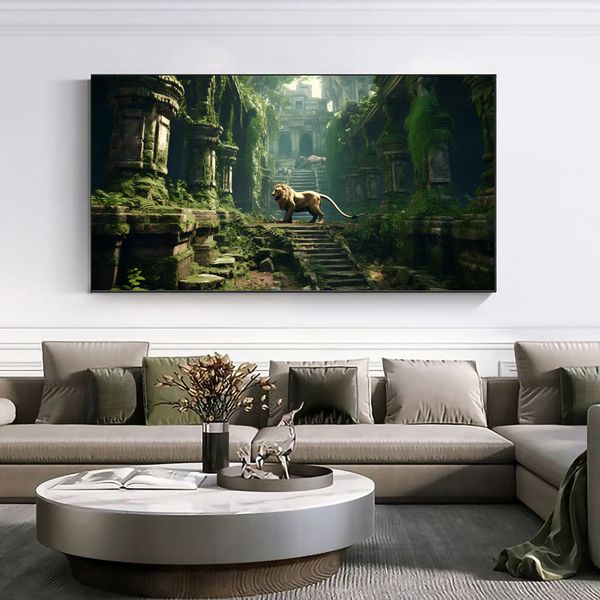 Canvas Wall Decor - Mystical Tiger's Domain - 0262