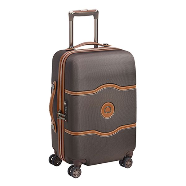 Delsey Chatelet Air 55cm - 4 Wheel Cabin Trolley Case - Chocolate