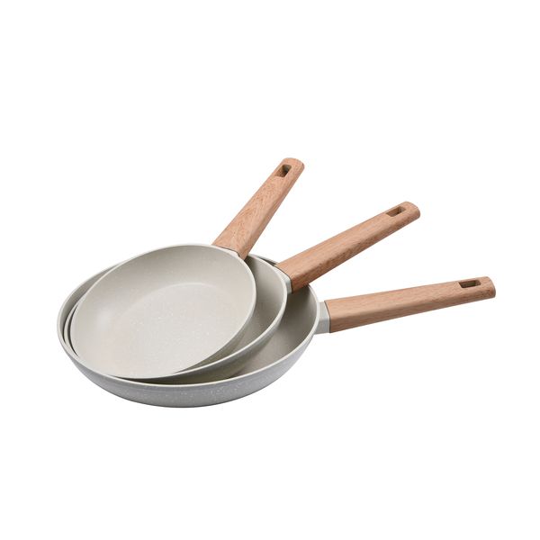 Bergner Naturally Forged Aluminium Frypan Set of 3