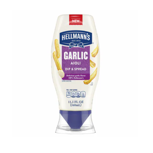 Hellmann's Garlic Aioli Dip And Spread Mayonnaise (340ml)