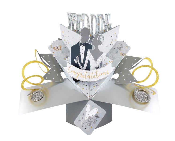 3D Pop-up Card - Wedding Bride &amp; Groom