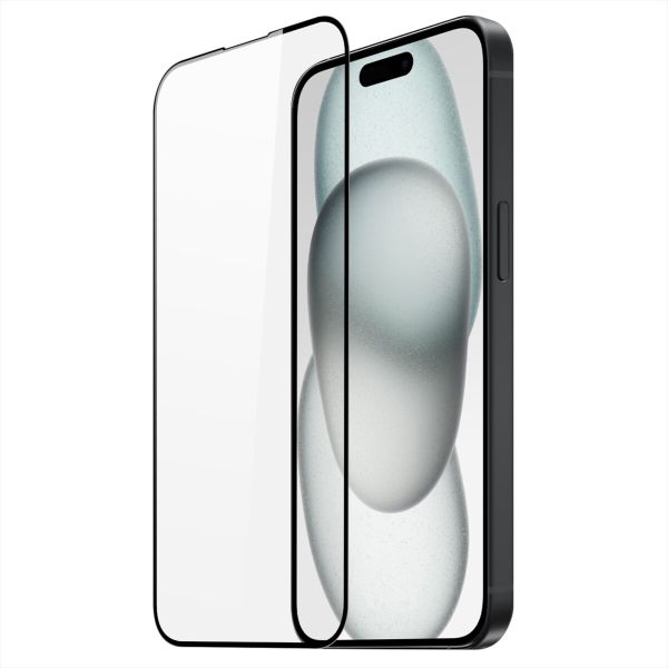 TUFF-LUV 2.5D Tempered Glass Full Screen protection for Apple iPhone 15 - Clear