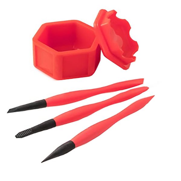 Silicone Glue Pod and 3 Micro Glue Brushes Glue Brush Holder for Art Craft