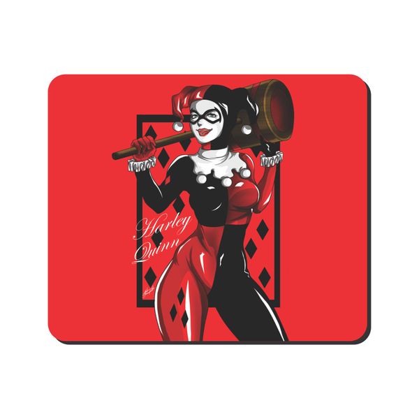 Superhero Mouse Pad - Harley Quinn Red