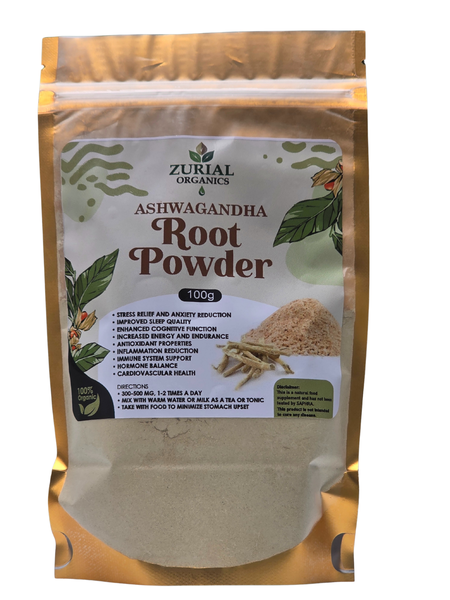 Zurial Organics Ashwagandha Root Powder -100g