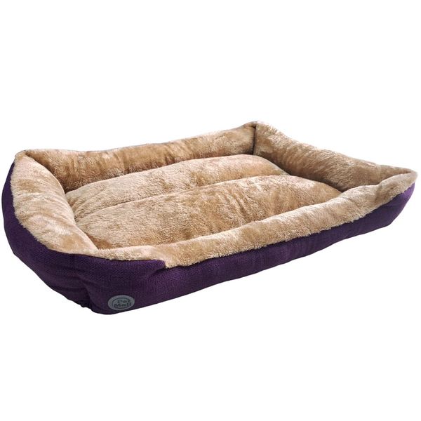 PET BED RECTANGLE ("FUR" 90x70x18cm)