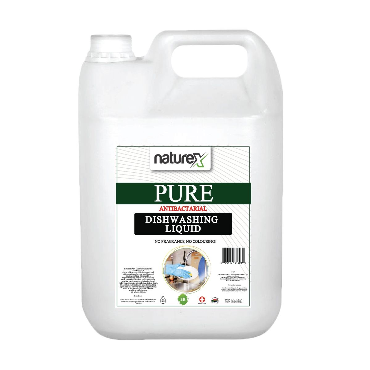 Naturex Pure Antibacterial Dishwashing Liquid 5lt | Shop Today. Get it ...