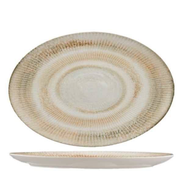 Ariane Paros Shell Sand Oval Plate 32cm 6 Packs
