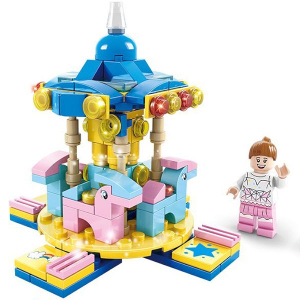 Olive Tree - Mini Carousel 6 in 1 Amusement Park Swing Blocks 159pcs