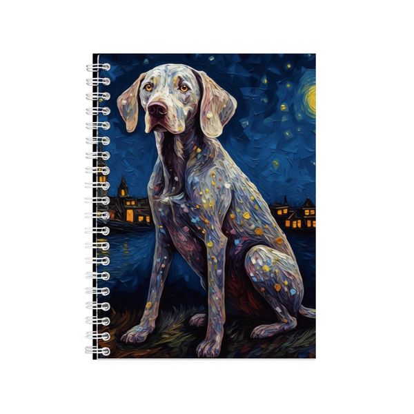 WEIMARANER Starry Night Notebook Art Gift Idea Notepad Pad 116