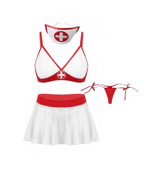 Women Lingerie Nurse Storie Uniform Costume Game Outfit Cosplay