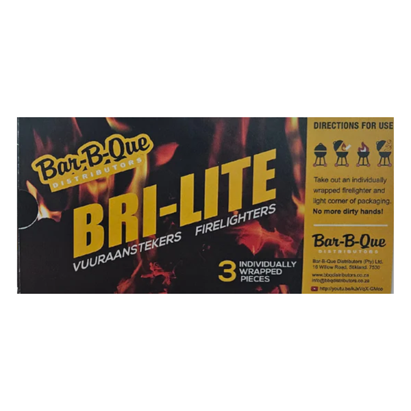 Bri-Lite Individually Wrapped Fire Lighters 3 Piece - 3 Pack