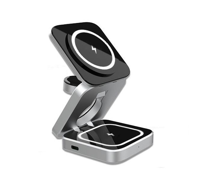 Wireless Charger 3 in 1, Foldable Charging Station, Travel Magnetic Charger