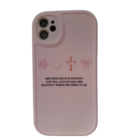 Letter Slogan Printed-Pink Phone Case Compatible With iPhone 11 Image