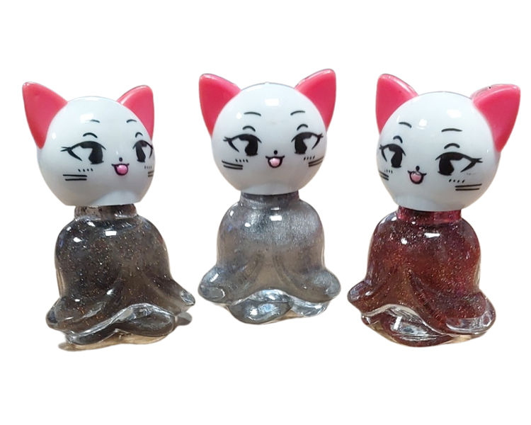 Cute Kitty Nail Polish with Glitter Combo 3.3
