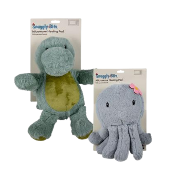 Microwave Heating Pad Octopus And Dino - Pack of 2