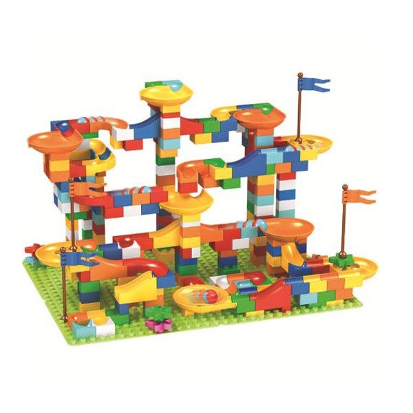 Olive Tree - DIY 320 Pcs Building Blocks With Slides And 4 Base Plates