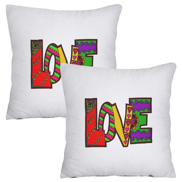 Scatter Cushion Cover Set - Love (Block Colors)