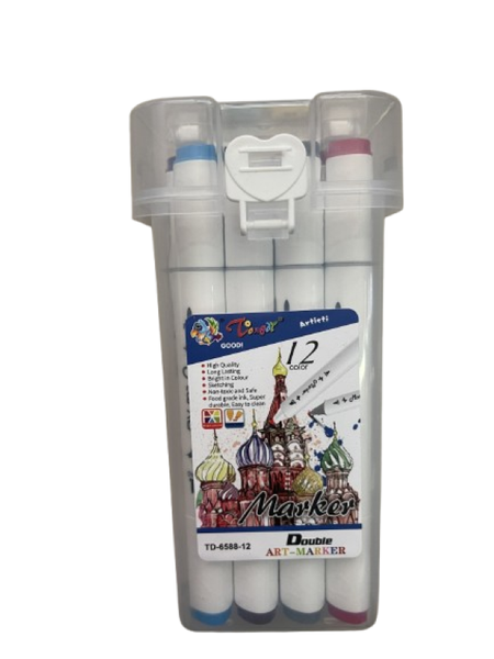 TongDi 12-Color Double Art Marker Set