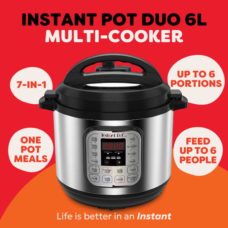 Instant Pot 6L フードプロセッサー Instant Pot Duo 7-in-1 Smart Pressure Cooker (6L) | Shop Today