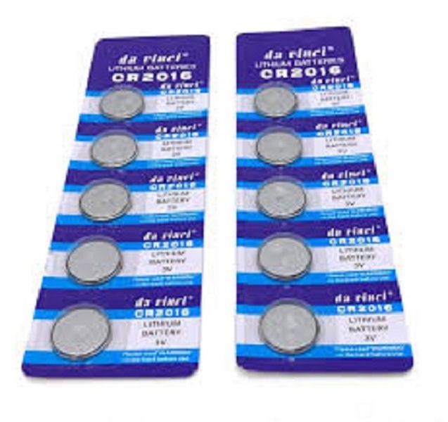 Da Vinci Lithium CR2016 Blister 5 Piece 2 Pack Bundle