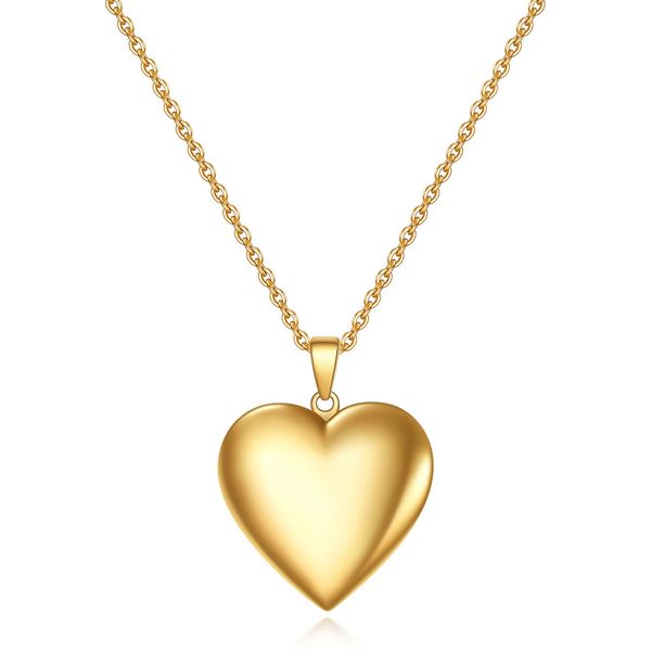 ZELTRYN Heart Smooth Necklace Stainless Steel