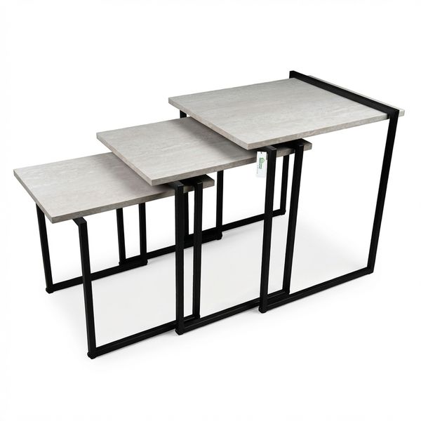 Greenwood Square Nesting Coffee Table Side Table Set of 3-(50cm/45cm/40cm)