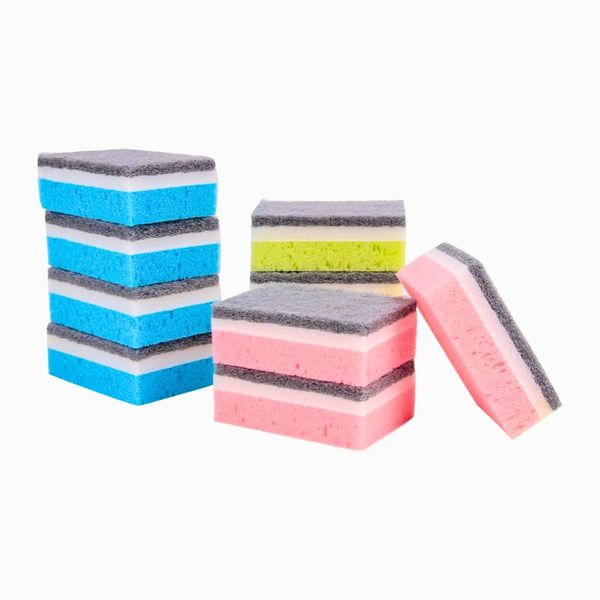Kleaner Heavy-Duty Dish Cleaner Sponge Set - Streak-Free, Easy-Foam 10-Pack