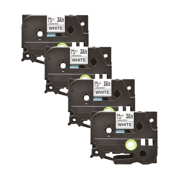 Compatible Brother TZE 261 Labelling Tape 36mm Black on White 8m - 4 Pack
