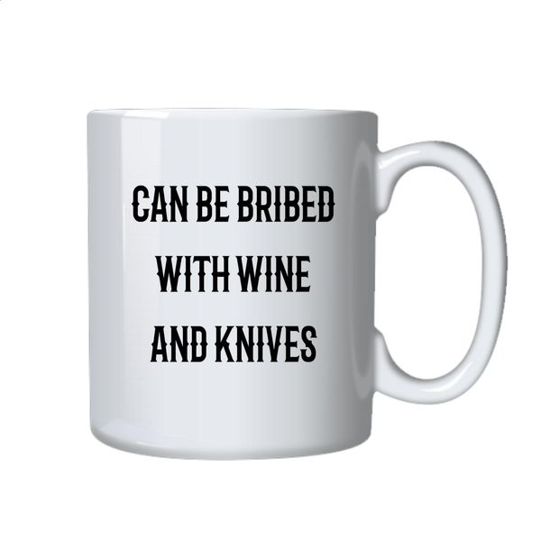 Wine and Knives - Best Funny Novelty Cup Gift Ideas for
