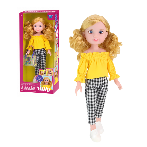 Little Milly Fashion Doll 35cm with Outfit and Bag - Pretend Play for Girls