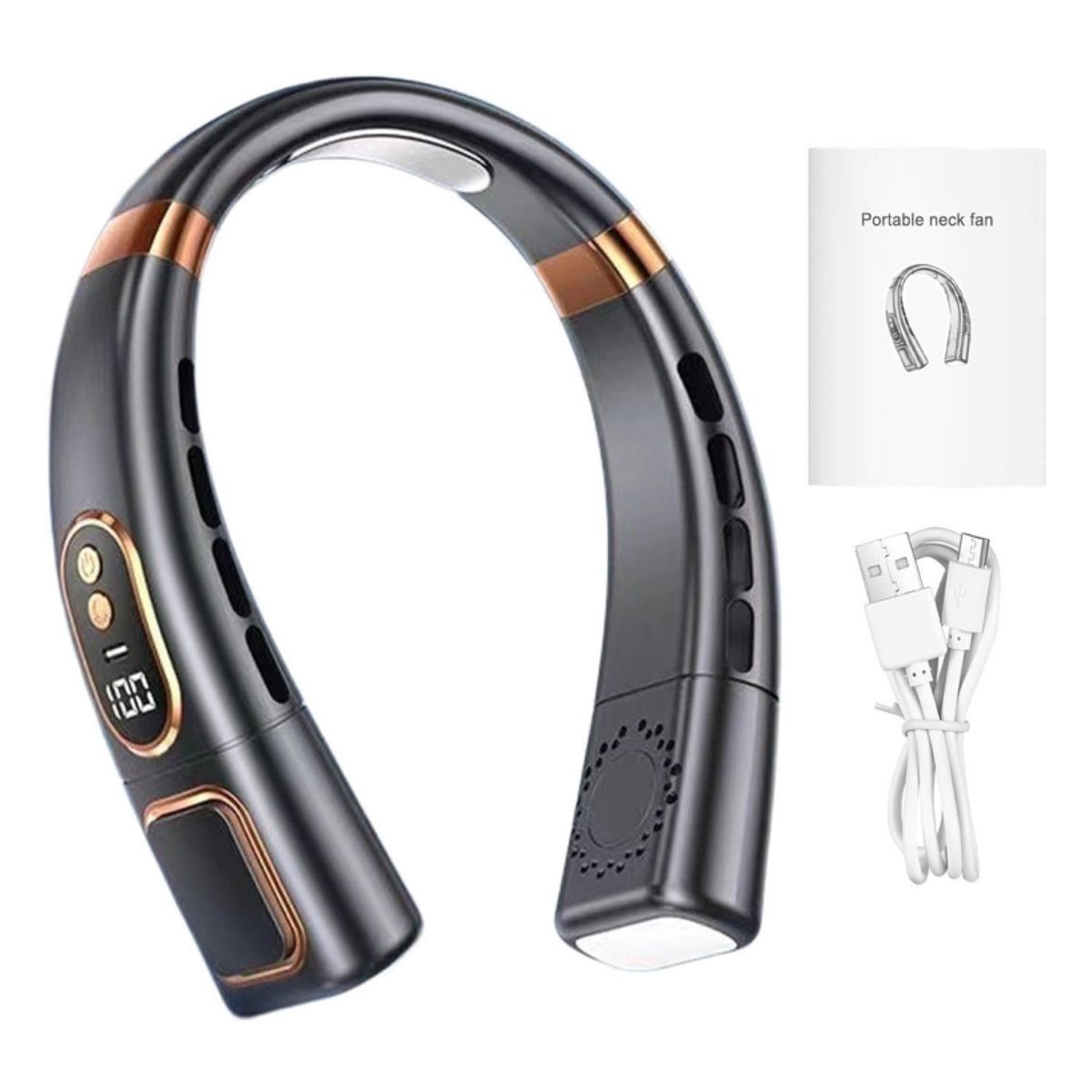 Fashion Neck Fan - Black