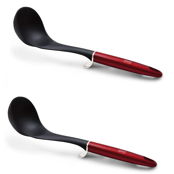 Berlinger Haus Non-Stick Nylon Soup Ladle - Burgundy Edition (Set of 2)