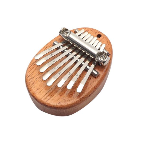 8 Tone Mini Thumb Piano Wooden Portable For Beginners
