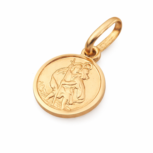 Vixen 9ct Yellow Gold St Christopher Medallion - 12mm Pendant