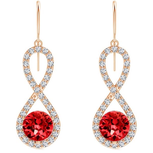 Civetta Spark Megan Earring -Swarovski Ruby Crystal Rose