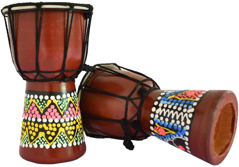 Dot Painted Drum 15cm ( Pack Of 2 )