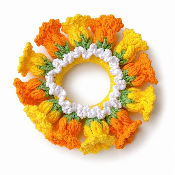 Handmade Crocheted Lily Of The Valley Hair Tie