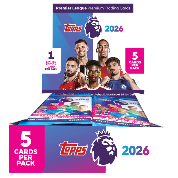 Topps Premier League 2026 Premium Soccer Trading Cards Box (32 packets)