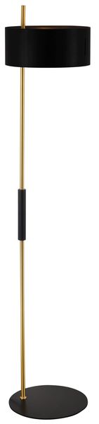 Bright Star Mid-Century Modern Metal Floor Lamp - Black &amp; Polished Gold
