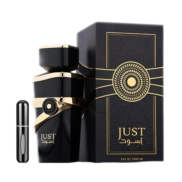Just Aswad Eau de Parfum - 100ml + Refillable Decant with Perfume
