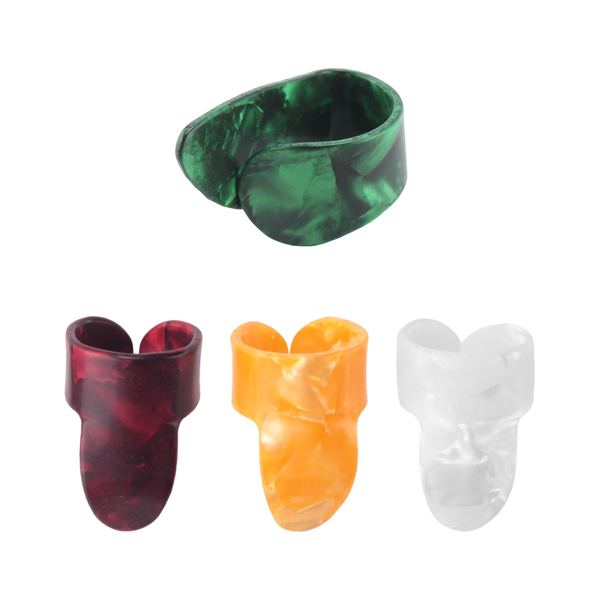 3 Finger Picks + 1 Thumb Pick Plectrums Guitar Plastic