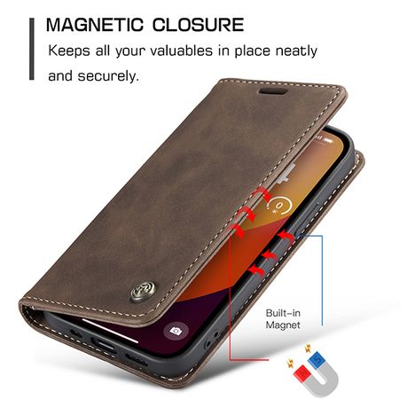 Magnetic Wallet Phone Case for Apple iPhone 15 Pro Max 6.7