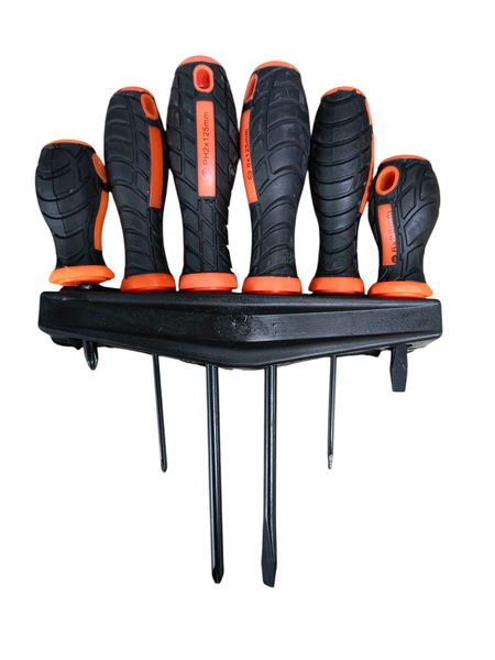6-Piece Screwdriver Set - 3 Flathead &amp; 3 Phillips