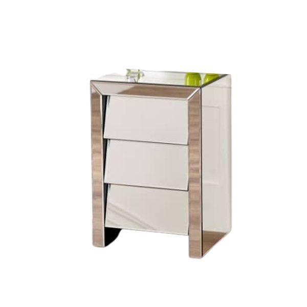 Miami Mirror Pedestal 3 Drawers Knobless