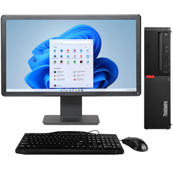 Lenovo ThinkCentre M720s Intel i5, 9th Gen Desktop with Monitor (Refurb)