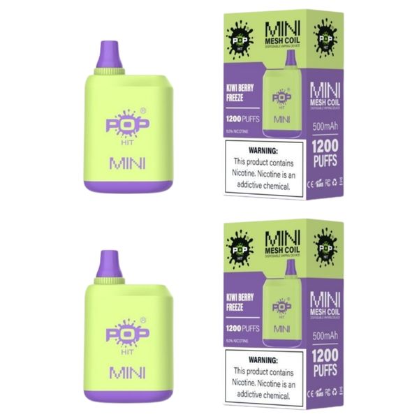 Pop Hit Mini 1200 Mesh Disposable Device - Kiwi Berry Freeze (Pack of 2)